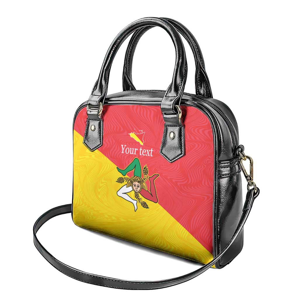 Personalized Italy Sicily Shoulder Handbag Sicilia Gorgoneion with Triskeles