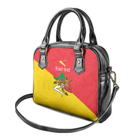 Personalized Italy Sicily Shoulder Handbag Sicilia Gorgoneion with Triskeles