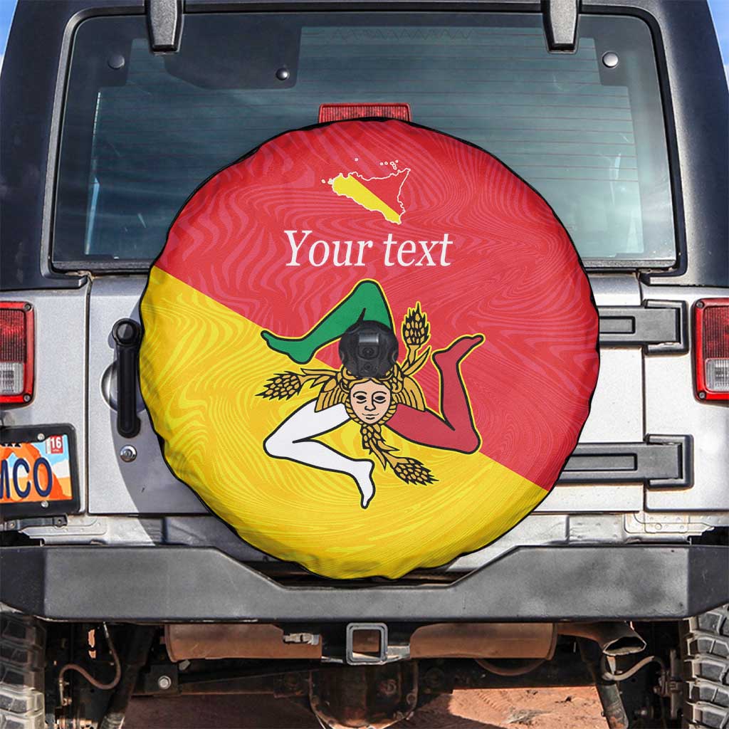 Personalized Italy Sicily Spare Tire Cover Sicilia Gorgoneion with Triskeles