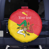 Personalized Italy Sicily Spare Tire Cover Sicilia Gorgoneion with Triskeles
