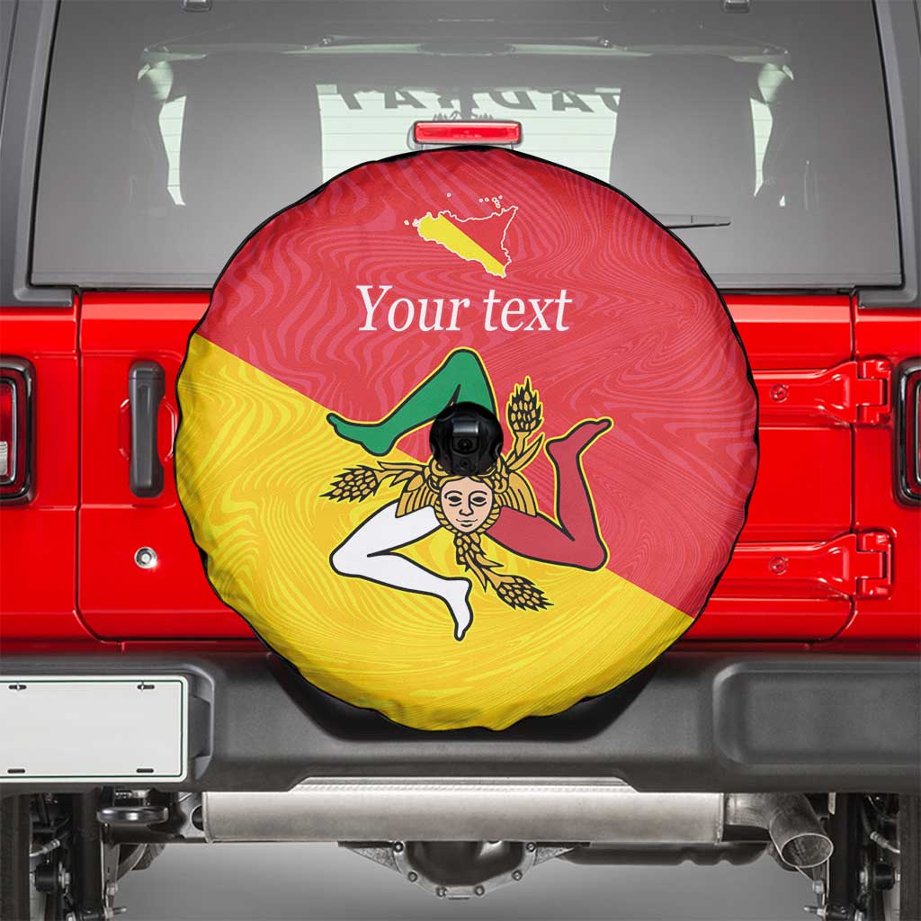 Personalized Italy Sicily Spare Tire Cover Sicilia Gorgoneion with Triskeles