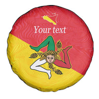 Personalized Italy Sicily Spare Tire Cover Sicilia Gorgoneion with Triskeles