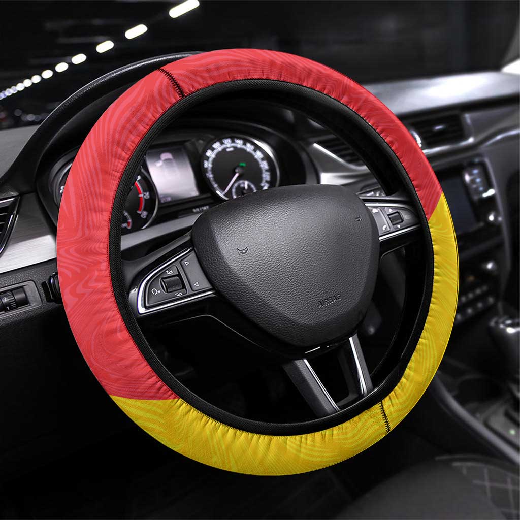 Italy Sicily Steering Wheel Cover Sicilia Gorgoneion with Triskeles