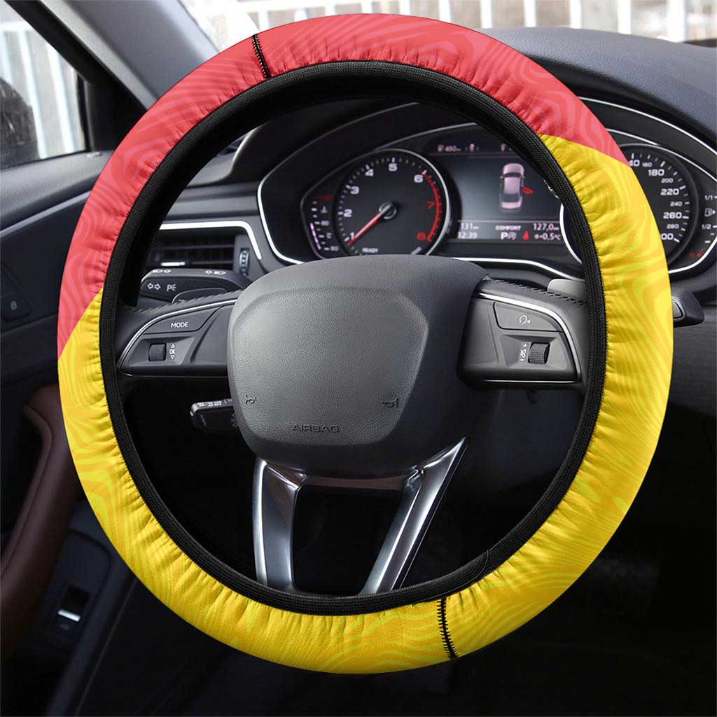 Italy Sicily Steering Wheel Cover Sicilia Gorgoneion with Triskeles