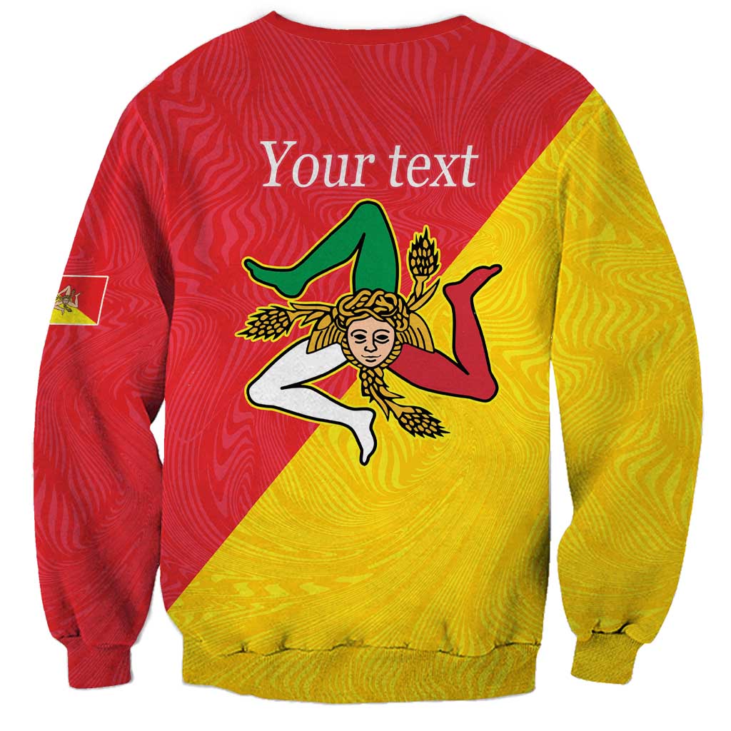 Personalized Italy Sicily Sweatshirt Sicilia Gorgoneion with Triskeles