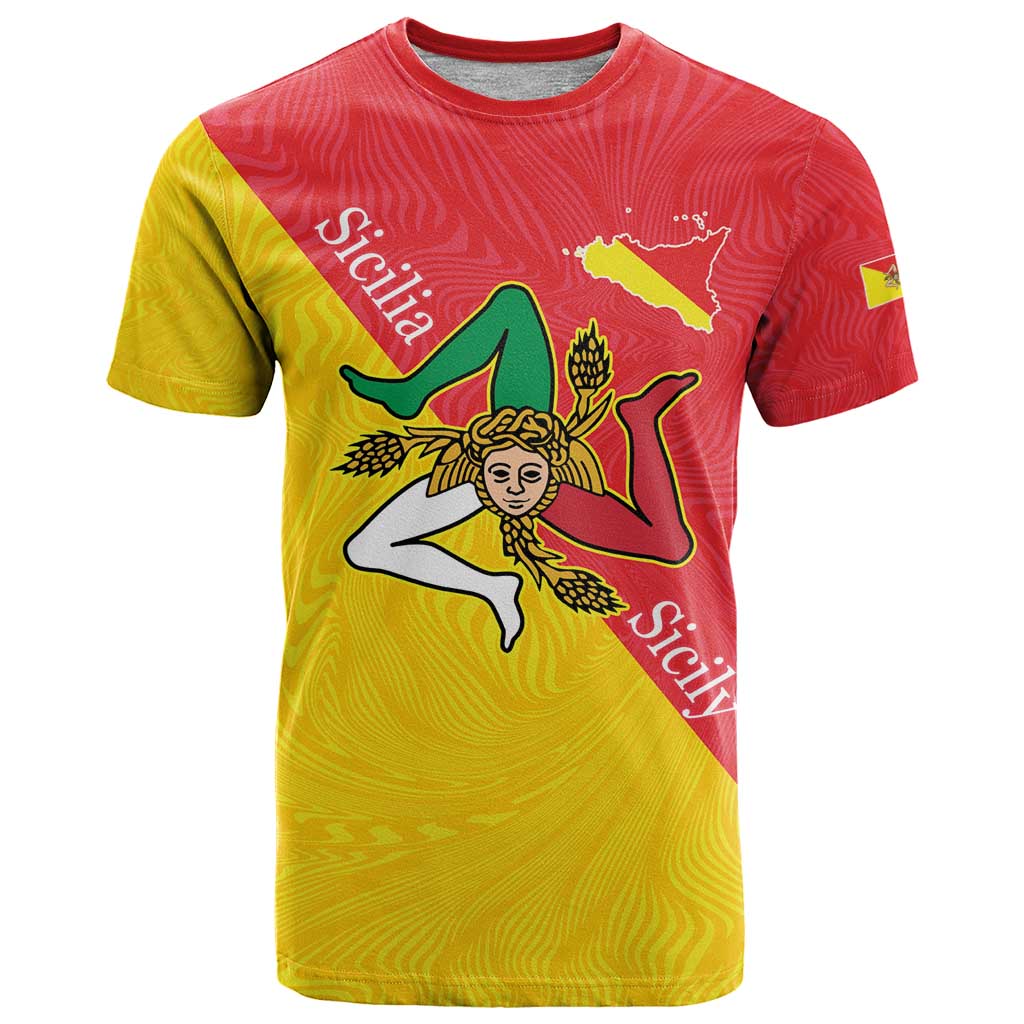 Personalized Italy Sicily T Shirt Sicilia Gorgoneion with Triskeles