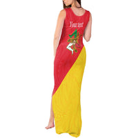 Personalized Italy Sicily Tank Maxi Dress Sicilia Gorgoneion with Triskeles