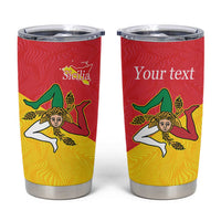 Personalized Italy Sicily Tumbler Cup Sicilia Gorgoneion with Triskeles