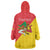Personalized Italy Sicily Wearable Blanket Hoodie Sicilia Gorgoneion with Triskeles