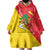 Personalized Italy Sicily Wearable Blanket Hoodie Sicilia Gorgoneion with Triskeles