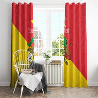 Personalized Italy Sicily Window Curtain Sicilia Gorgoneion with Triskeles