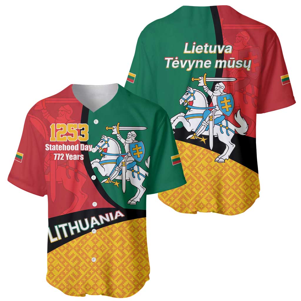 Lithuania Statehood Day July 6 Baseball Jersey Lietuva Tevyne musu