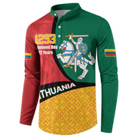 Lithuania Statehood Day July 6 Button Sweatshirt Lietuva Tevyne musu