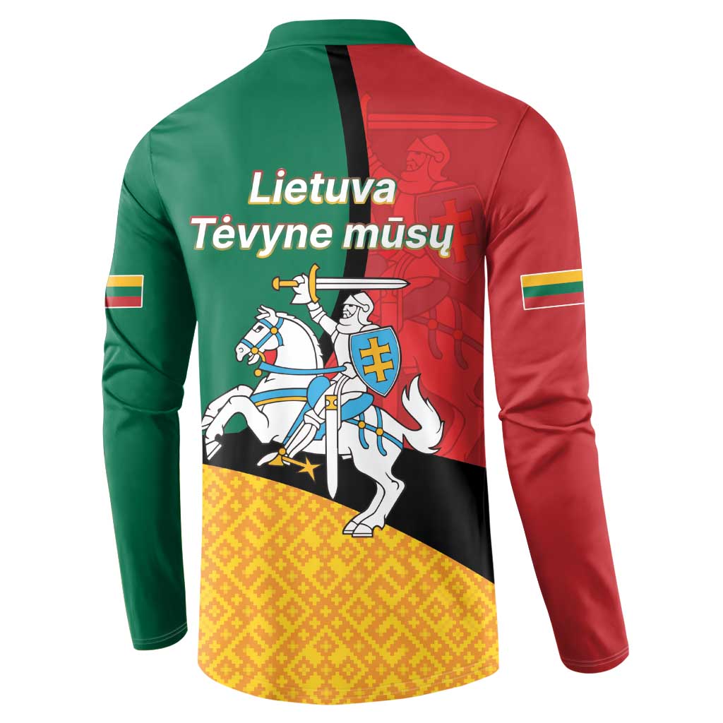 Lithuania Statehood Day July 6 Button Sweatshirt Lietuva Tevyne musu
