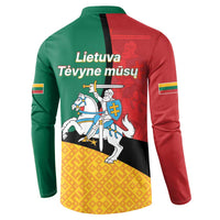 Lithuania Statehood Day July 6 Button Sweatshirt Lietuva Tevyne musu