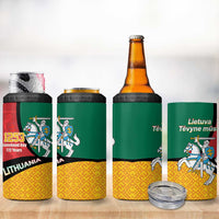 Lithuania Statehood Day July 6 4 in 1 Can Cooler Tumbler Lietuva Tevyne musu