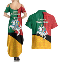 Lithuania Statehood Day July 6 Couples Matching Summer Maxi Dress and Hawaiian Shirt Lietuva Tevyne musu