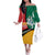 Lithuania Statehood Day July 6 Family Matching Off The Shoulder Long Sleeve Dress and Hawaiian Shirt Lietuva Tevyne musu