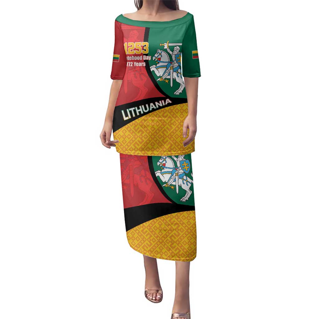 Lithuania Statehood Day July 6 Family Matching Puletasi and Hawaiian Shirt Lietuva Tevyne musu