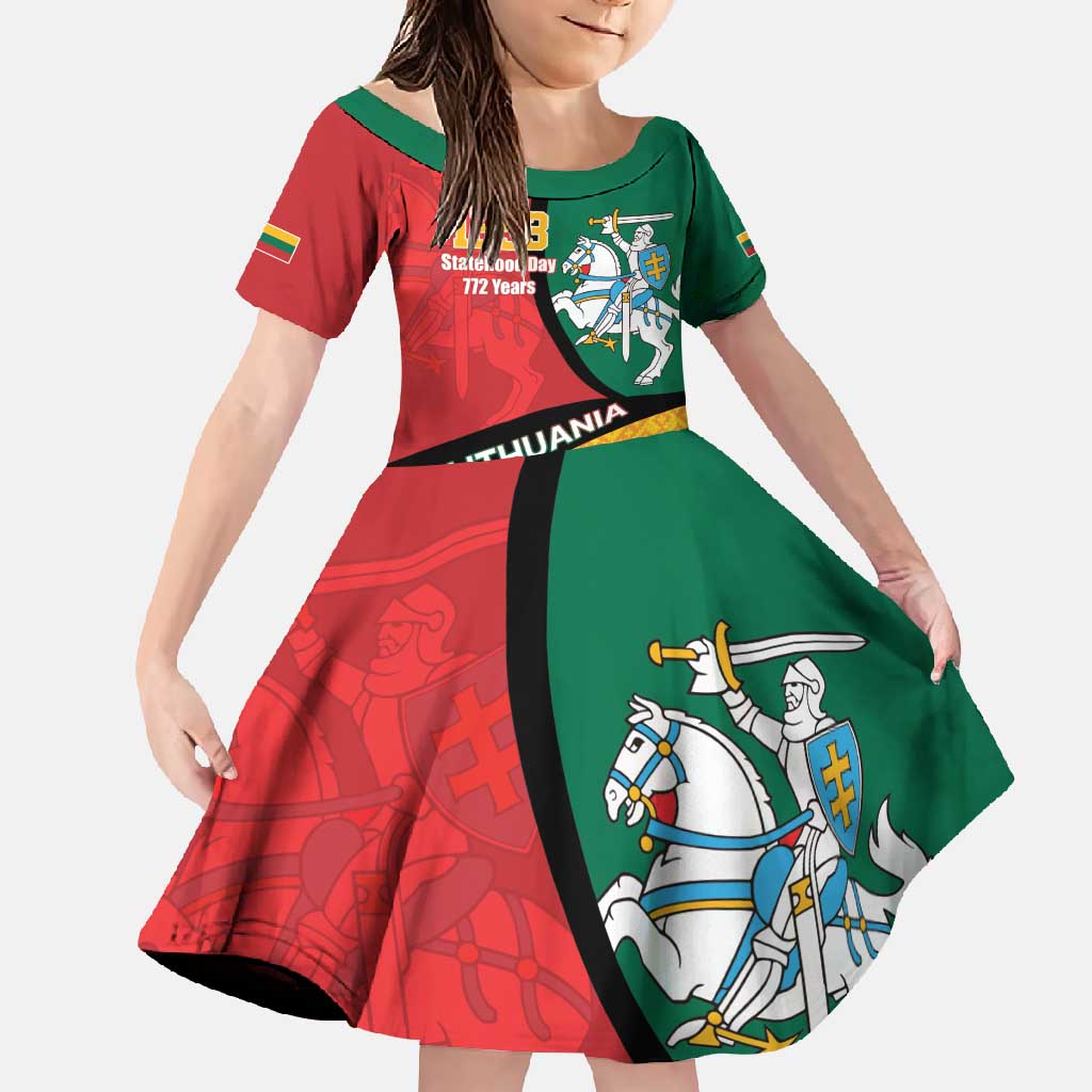 Lithuania Statehood Day July 6 Family Matching Short Sleeve Bodycon Dress and Hawaiian Shirt Lietuva Tevyne musu