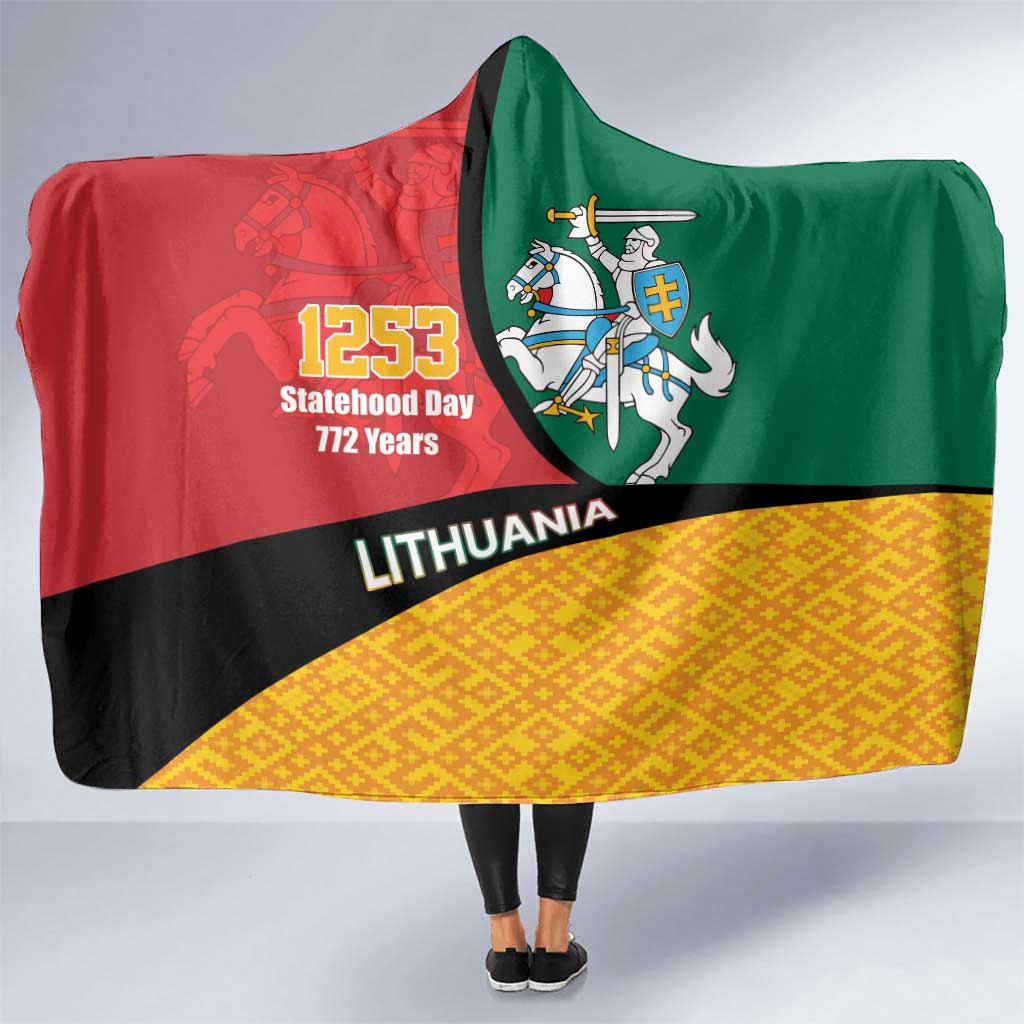 Lithuania Statehood Day July 6 Hooded Blanket Lietuva Tevyne musu