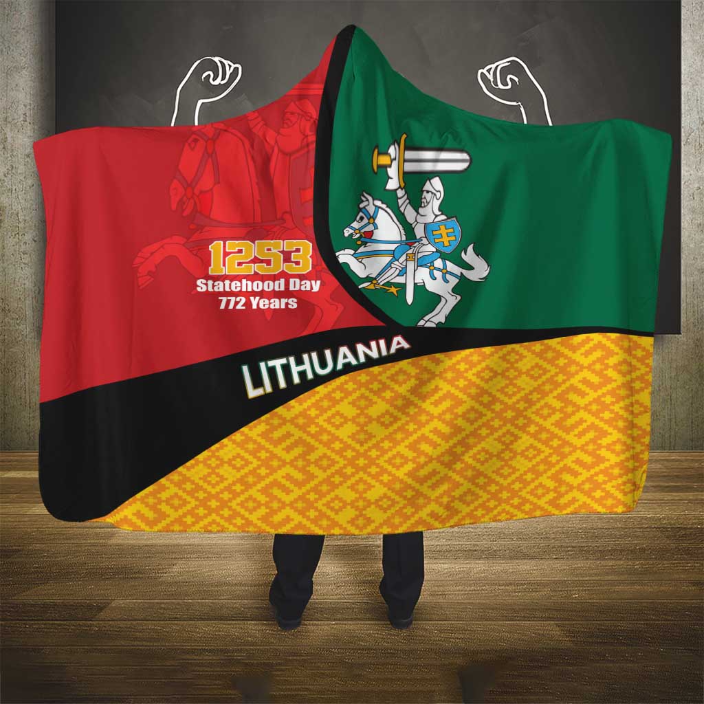 Lithuania Statehood Day July 6 Hooded Blanket Lietuva Tevyne musu
