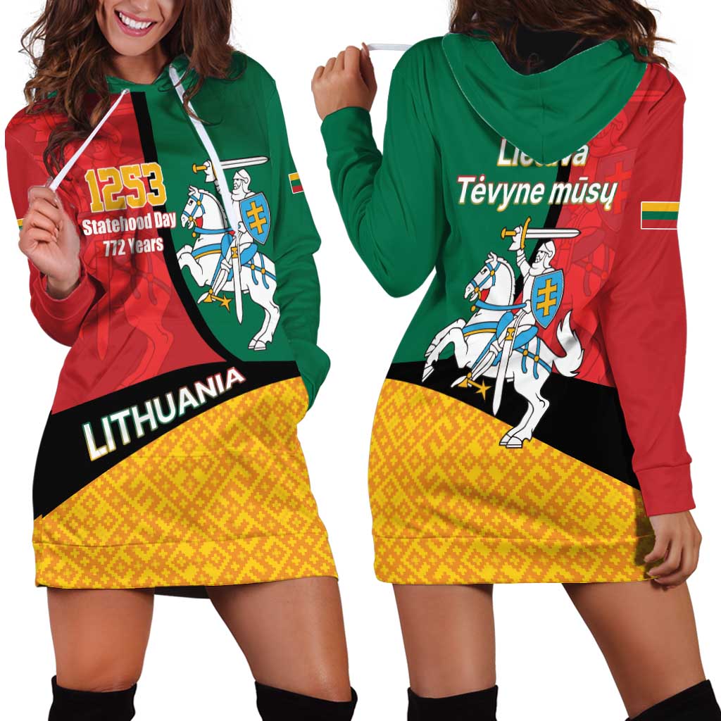 Lithuania Statehood Day July 6 Hoodie Dress Lietuva Tevyne musu