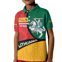 Lithuania Statehood Day July 6 Kid Polo Shirt Lietuva Tevyne musu