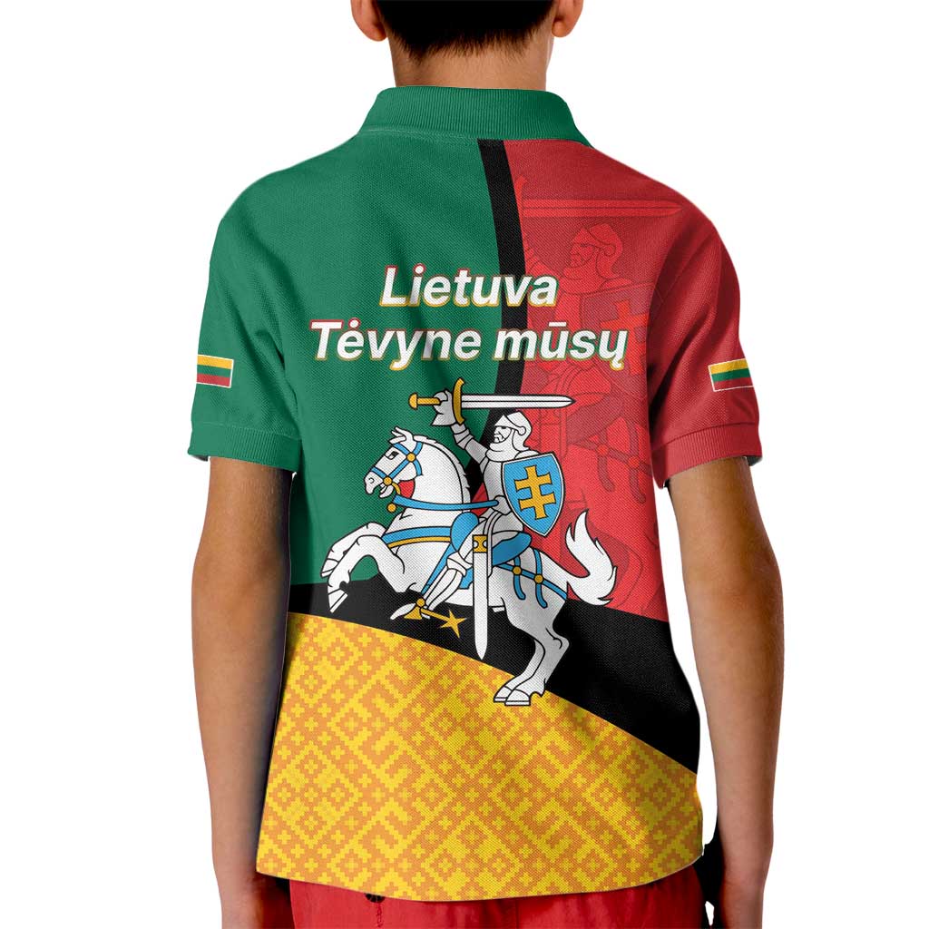 Lithuania Statehood Day July 6 Kid Polo Shirt Lietuva Tevyne musu