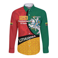 Lithuania Statehood Day July 6 Long Sleeve Button Shirt Lietuva Tevyne musu