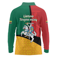 Lithuania Statehood Day July 6 Long Sleeve Polo Shirt Lietuva Tevyne musu