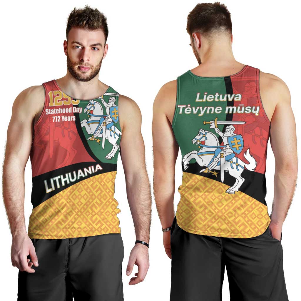 Lithuania Statehood Day July 6 Men Tank Top Lietuva Tevyne musu