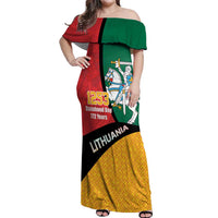 Lithuania Statehood Day July 6 Off Shoulder Maxi Dress Lietuva Tevyne musu
