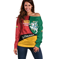 Lithuania Statehood Day July 6 Off Shoulder Sweater Lietuva Tevyne musu