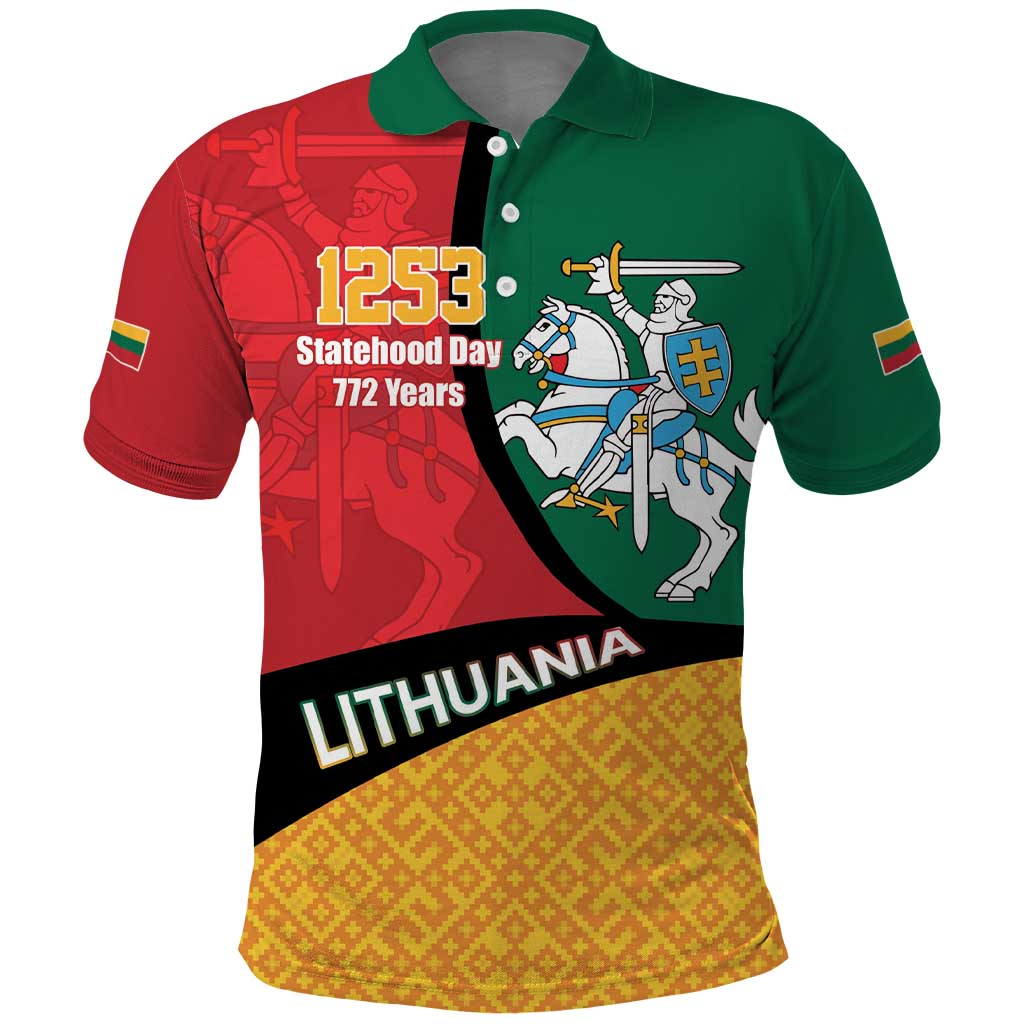 Lithuania Statehood Day July 6 Polo Shirt Lietuva Tevyne musu