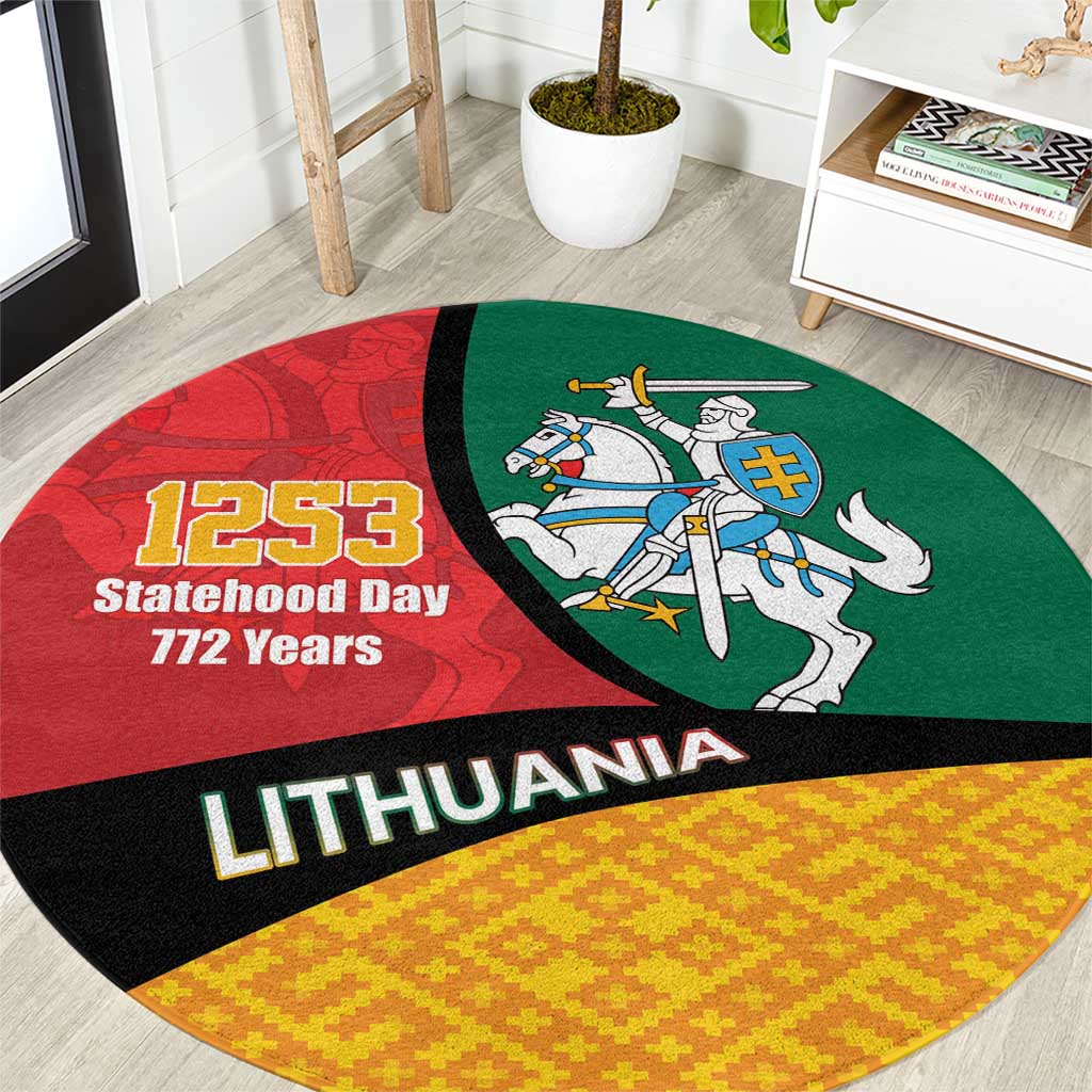 Lithuania Statehood Day July 6 Round Carpet Lietuva Tevyne musu