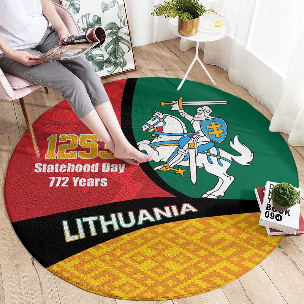 Lithuania Statehood Day July 6 Round Carpet Lietuva Tevyne musu