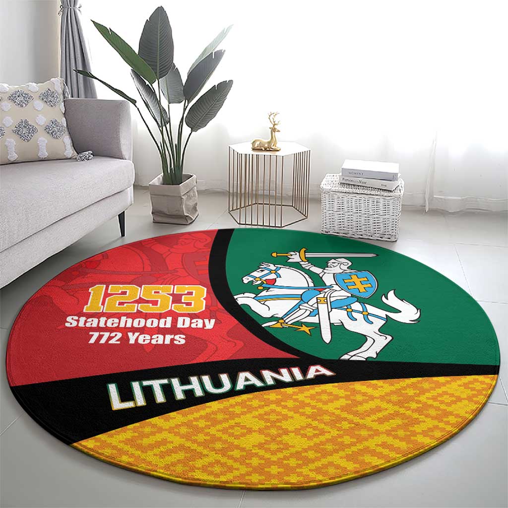 Lithuania Statehood Day July 6 Round Carpet Lietuva Tevyne musu