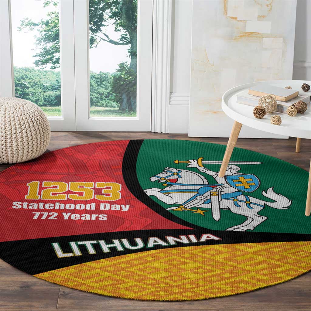 Lithuania Statehood Day July 6 Round Carpet Lietuva Tevyne musu