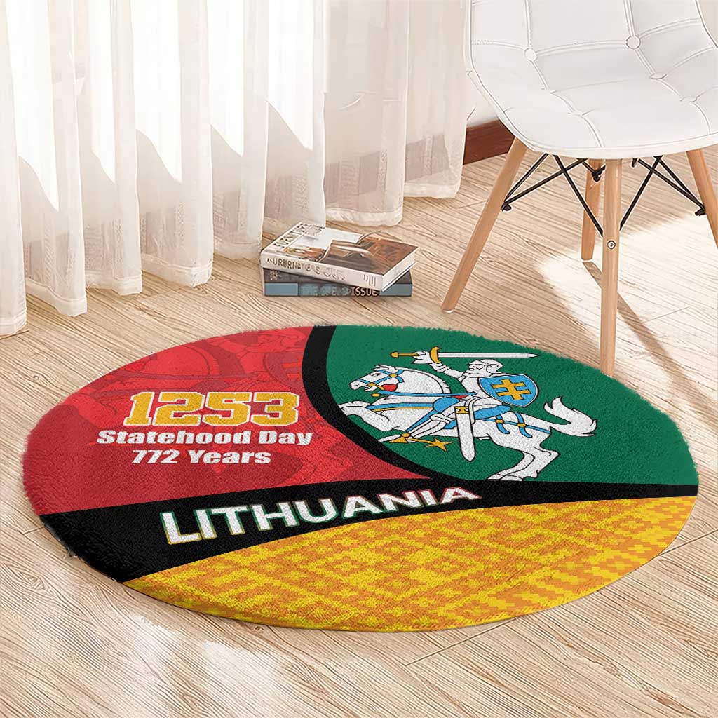 Lithuania Statehood Day July 6 Round Carpet Lietuva Tevyne musu