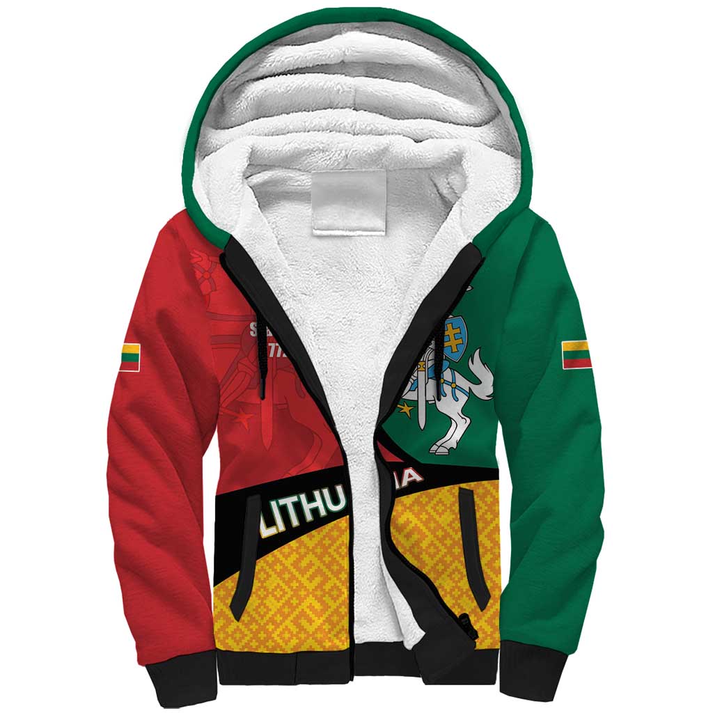 Lithuania Statehood Day July 6 Sherpa Hoodie Lietuva Tevyne musu