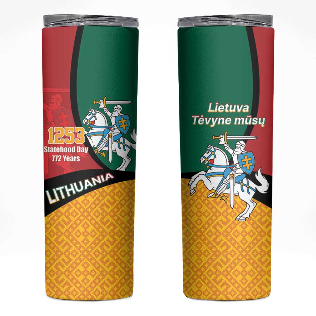 Lithuania Statehood Day July 6 Skinny Tumbler Lietuva Tevyne musu