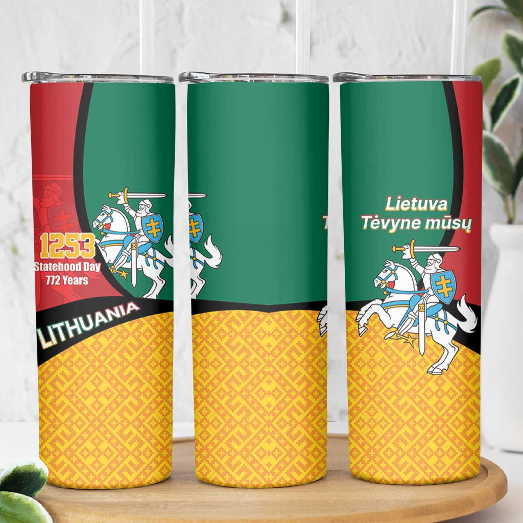 Lithuania Statehood Day July 6 Skinny Tumbler Lietuva Tevyne musu
