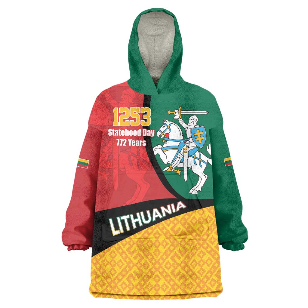 Lithuania Statehood Day July 6 Wearable Blanket Hoodie Lietuva Tevyne musu