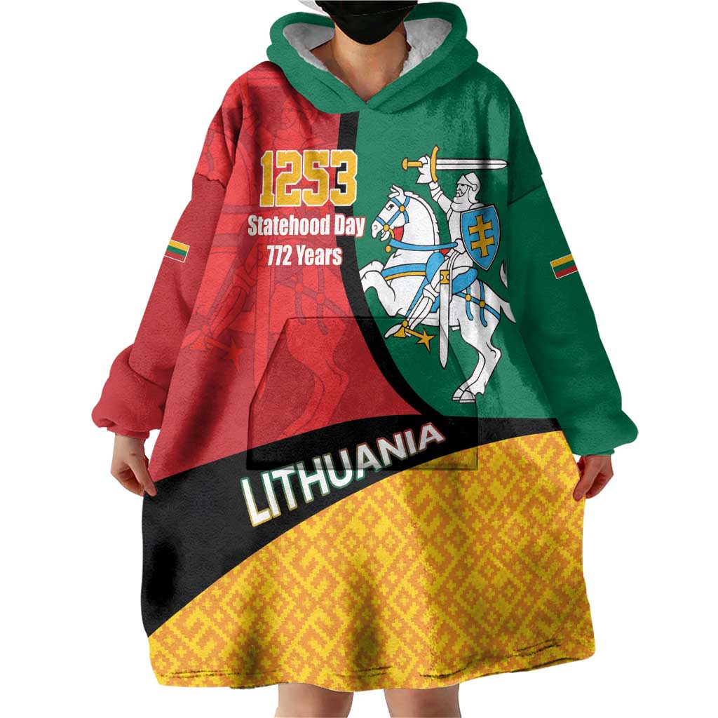 Lithuania Statehood Day July 6 Wearable Blanket Hoodie Lietuva Tevyne musu