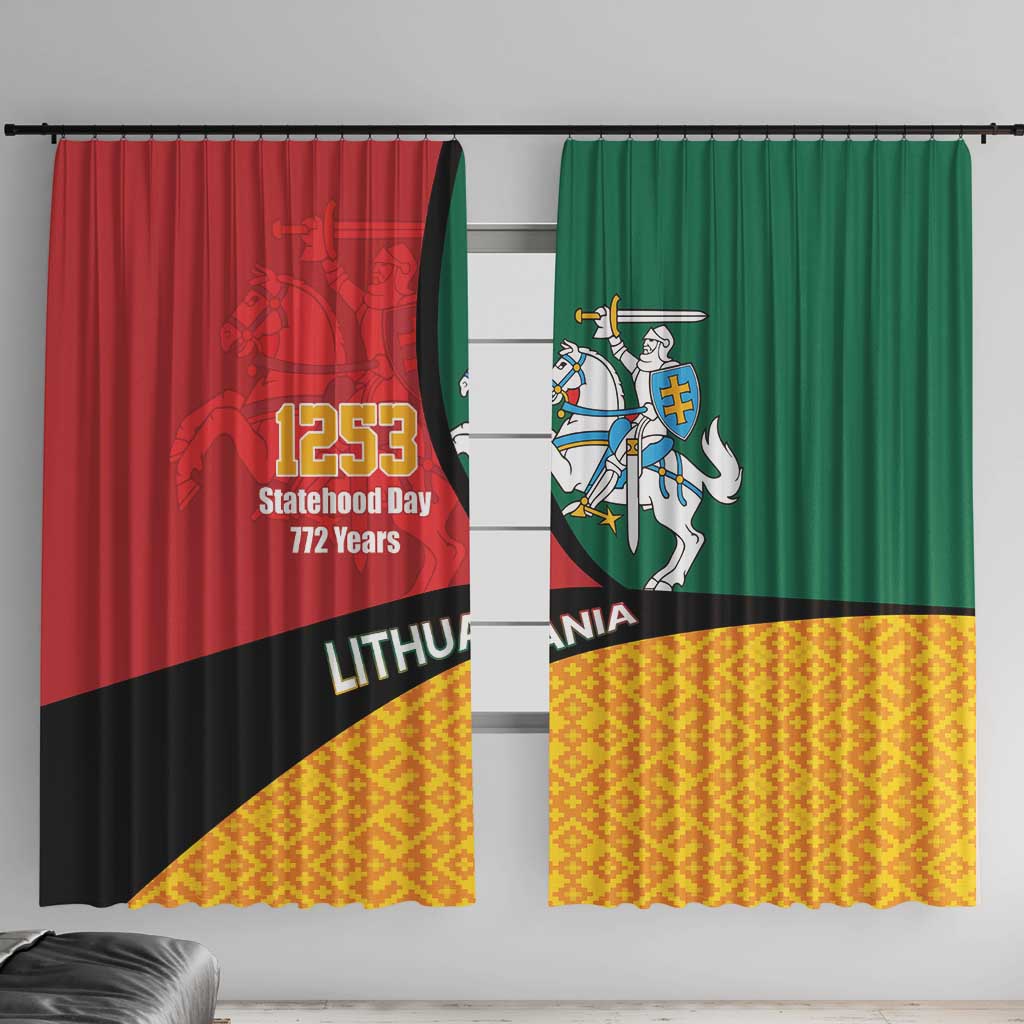 Lithuania Statehood Day July 6 Window Curtain Lietuva Tevyne musu