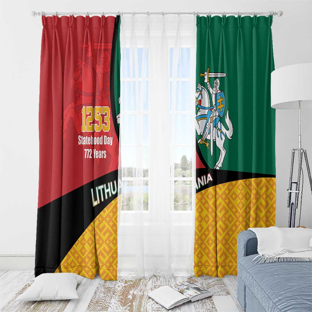 Lithuania Statehood Day July 6 Window Curtain Lietuva Tevyne musu