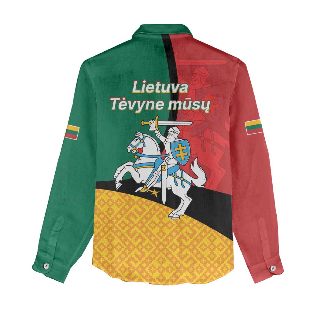 Lithuania Statehood Day July 6 Women Casual Shirt Lietuva Tevyne musu