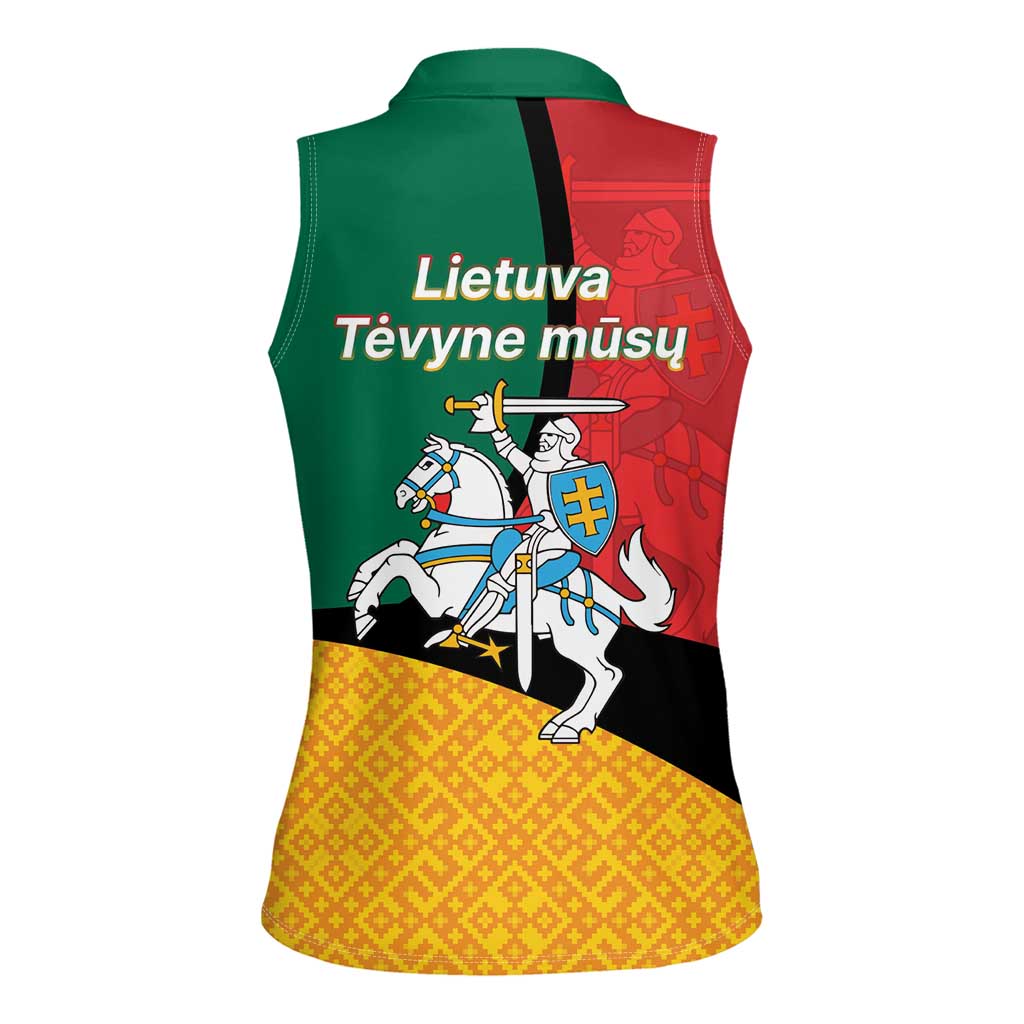 Lithuania Statehood Day July 6 Women Sleeveless Polo Shirt Lietuva Tevyne musu