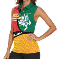 Lithuania Statehood Day July 6 Women Sleeveless Polo Shirt Lietuva Tevyne musu